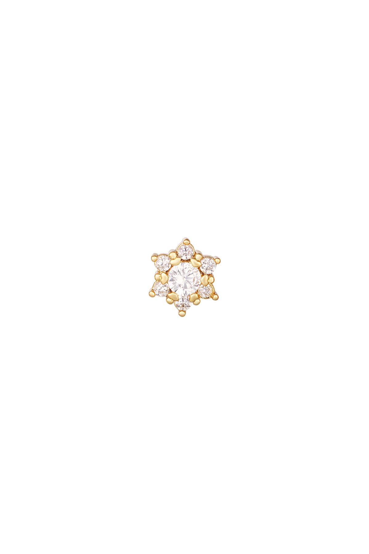 Piercing flower - Sparkle collection Gold Color Copper 2