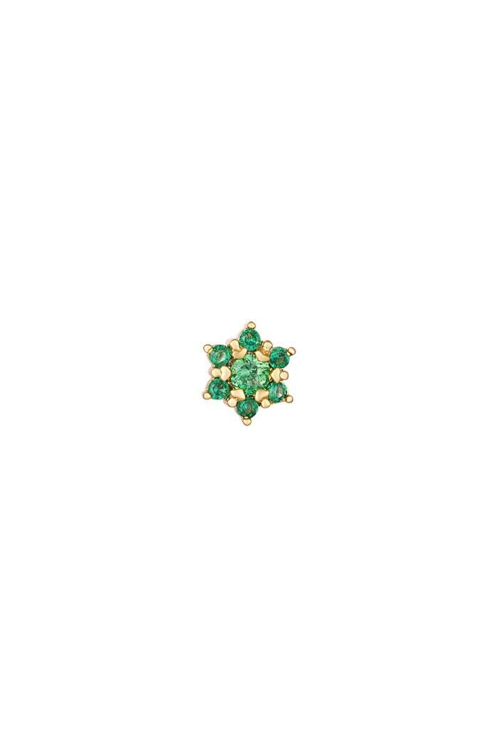 Piercing bloem - Sparkle collectie Green & Gold Koper 