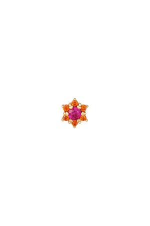 Piercing bloem - Sparkle collectie Fuchsia Koper h5 