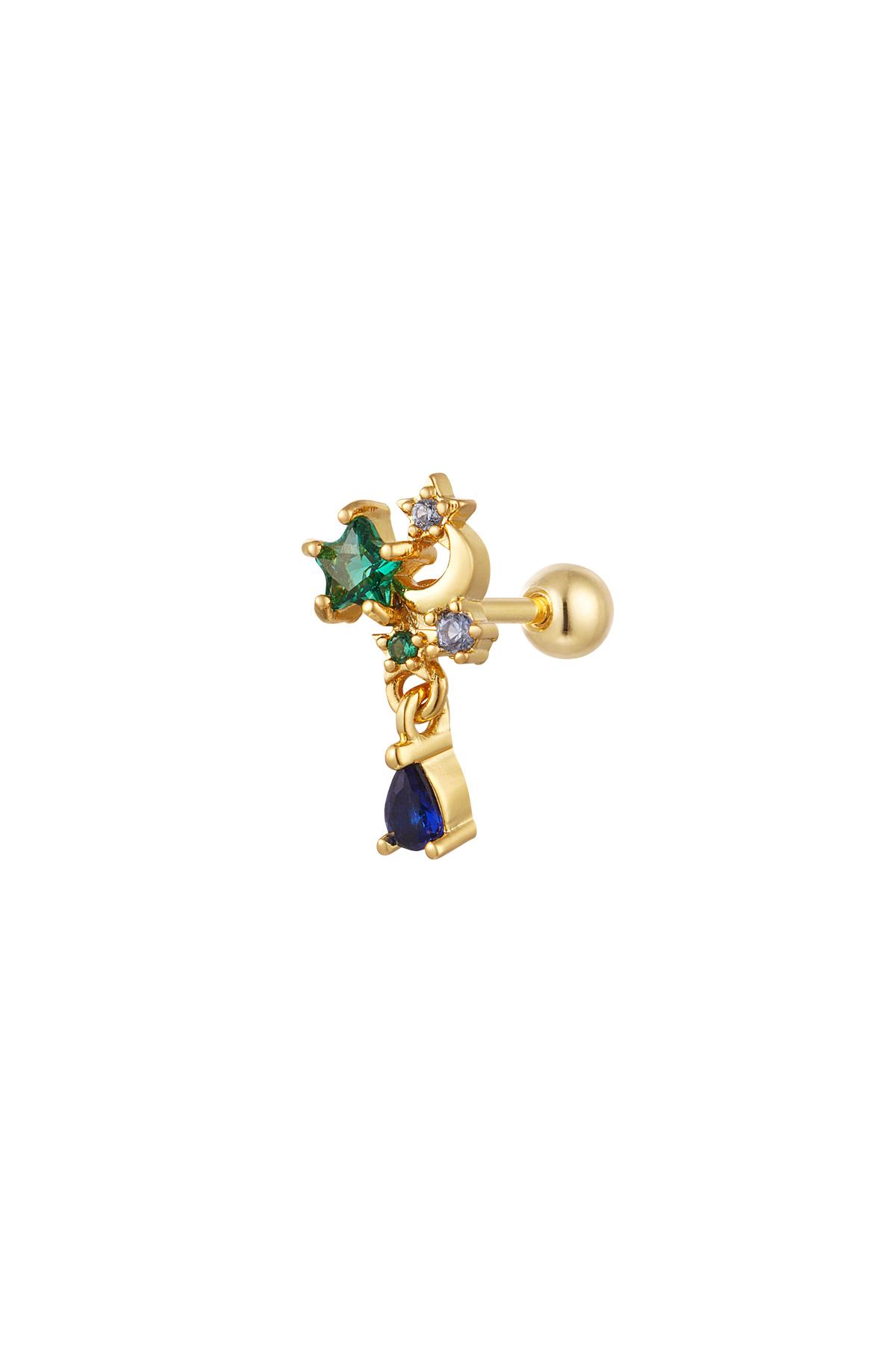 Piercing luna e stella - Collezione Sparkle Green & Gold Copper h5 