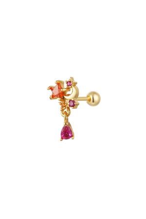 Piercing moon and star - Sparkle collection Fuchsia Copper h5 