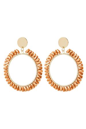 Earrings chic with crystal details Orange & Gold Copper h5 