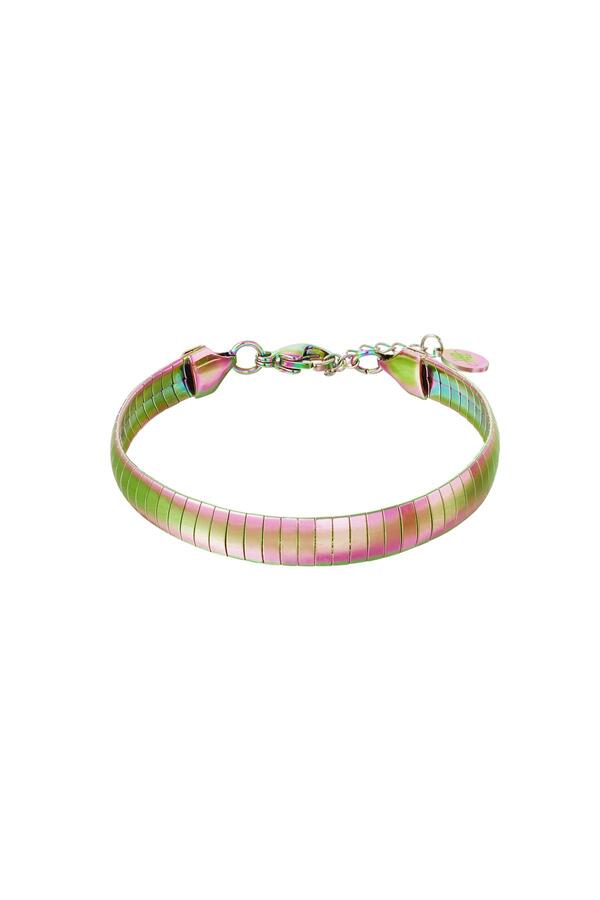 Armband holografisch met print Multi Stainless Steel