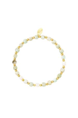 Bracelet or avec pierres Turquoise & Or Stone h5 