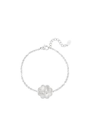 Armband Blume Silber Edelstahl h5 
