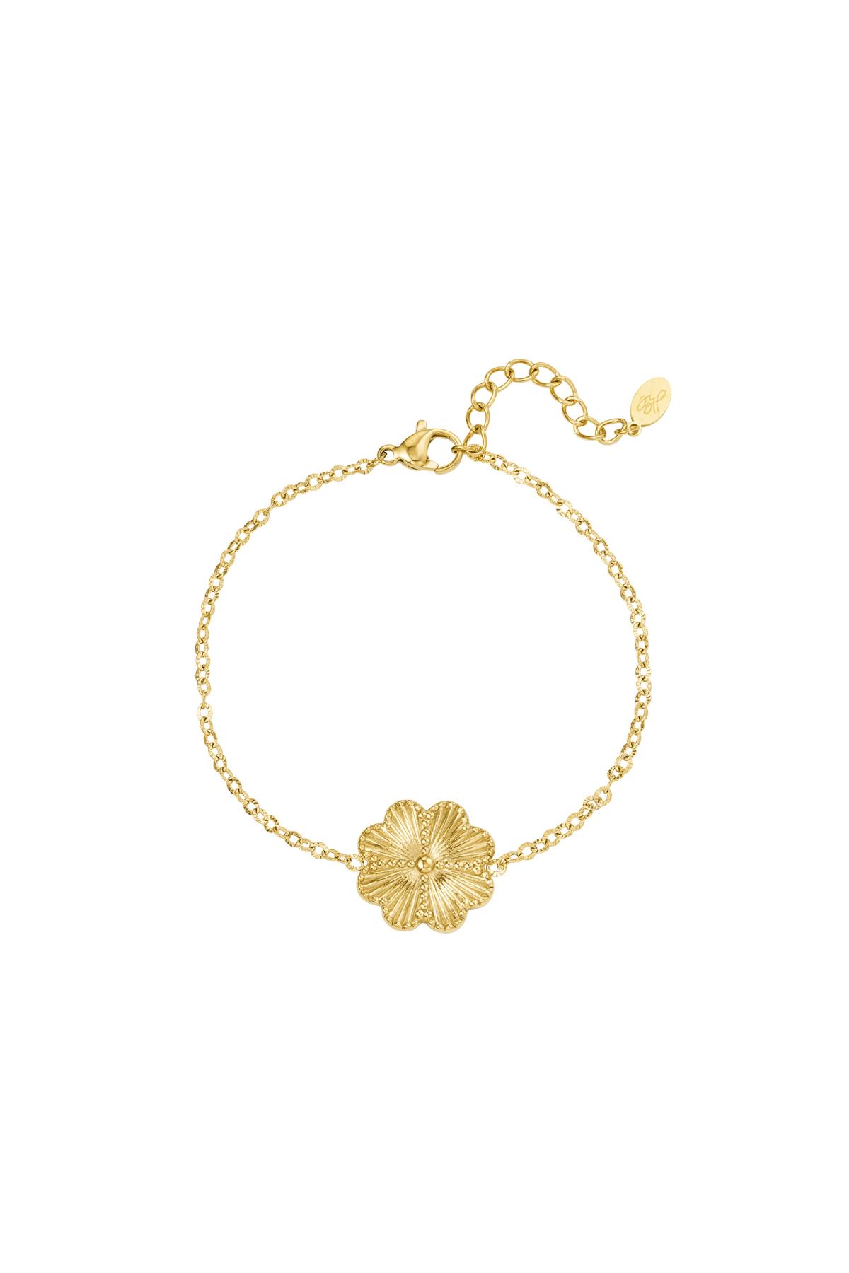 Armband Blume Gold Edelstahl