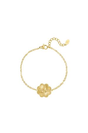 Armband Blume Gold Edelstahl h5 