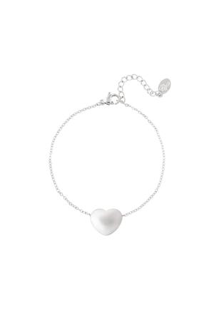Bracciale cuore grande Silver Stainless Steel h5 