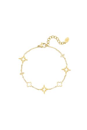 Bracciale con charms Gold Stainless Steel h5 