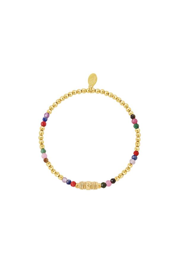 Bracelet multi beads - gold Stainless Steel