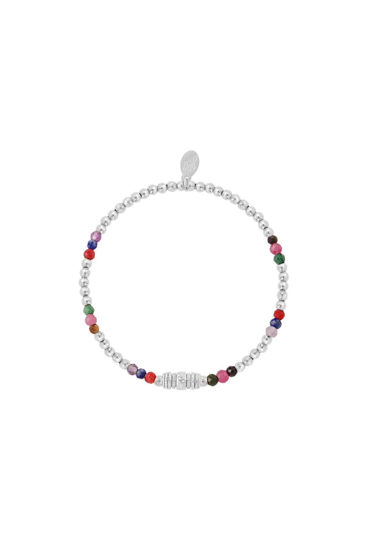 Bracelet multi beads - silver Stainless Steel h5 