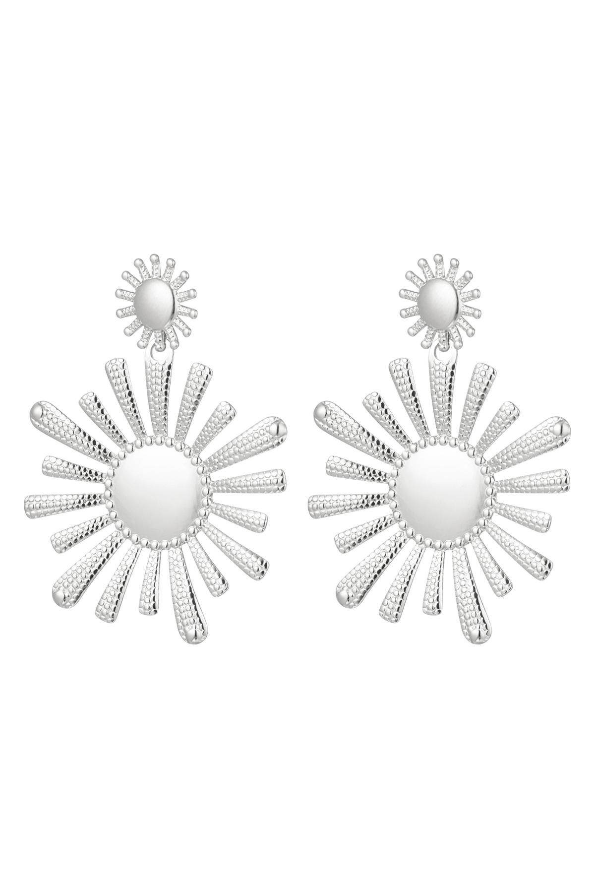 Earrings stainless steel flowers Silver