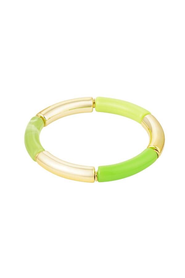 Tube bracelet multi-colored peak green Acrylic