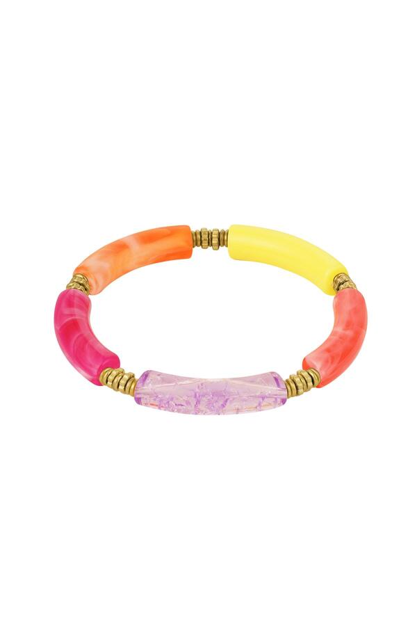 Bracelet tube multicolore Multicouleur Acrylique