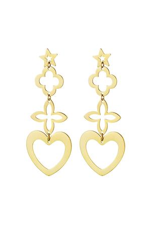 Statement earrings charms Gold Stainless Steel h5 