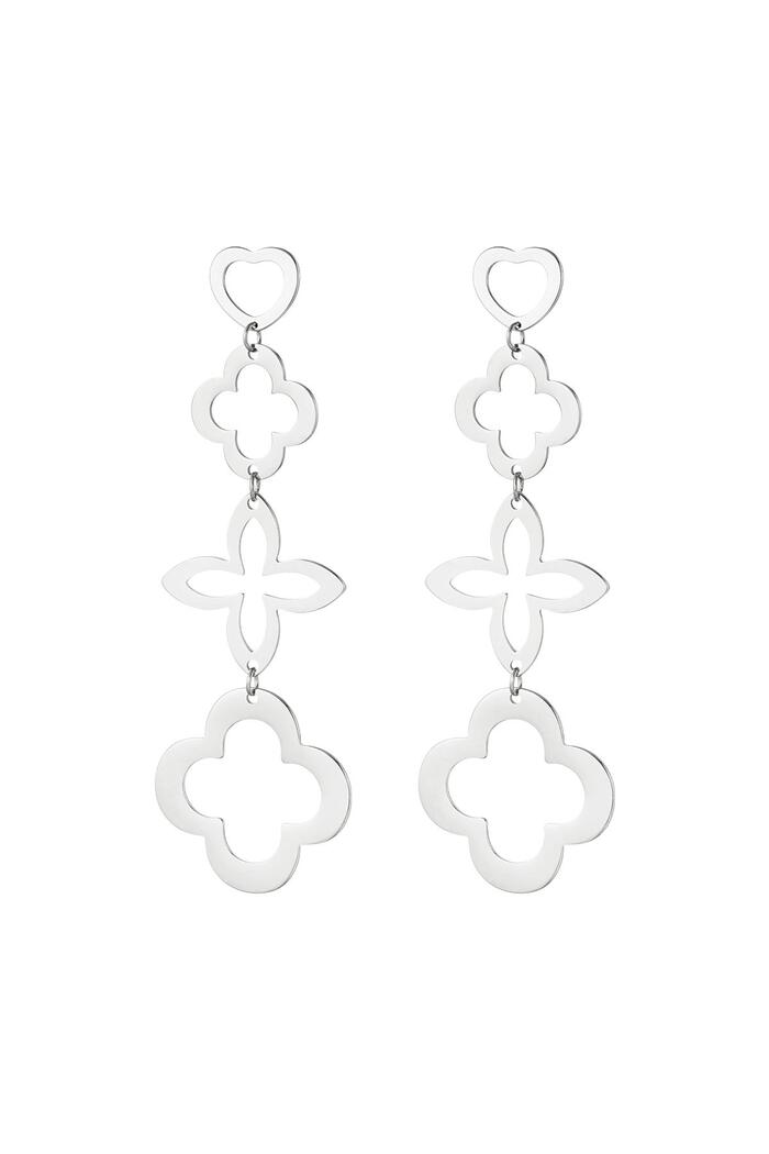 Statement-Ohrring-Charms Silber Edelstahl 