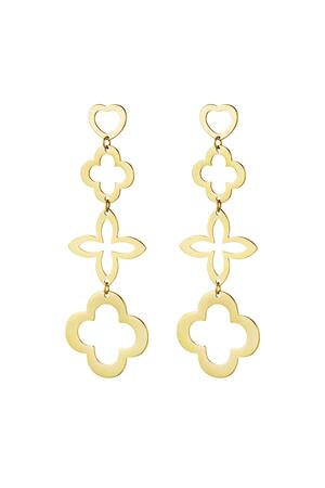 Statement-Ohrring-Charms Gold Edelstahl h5 