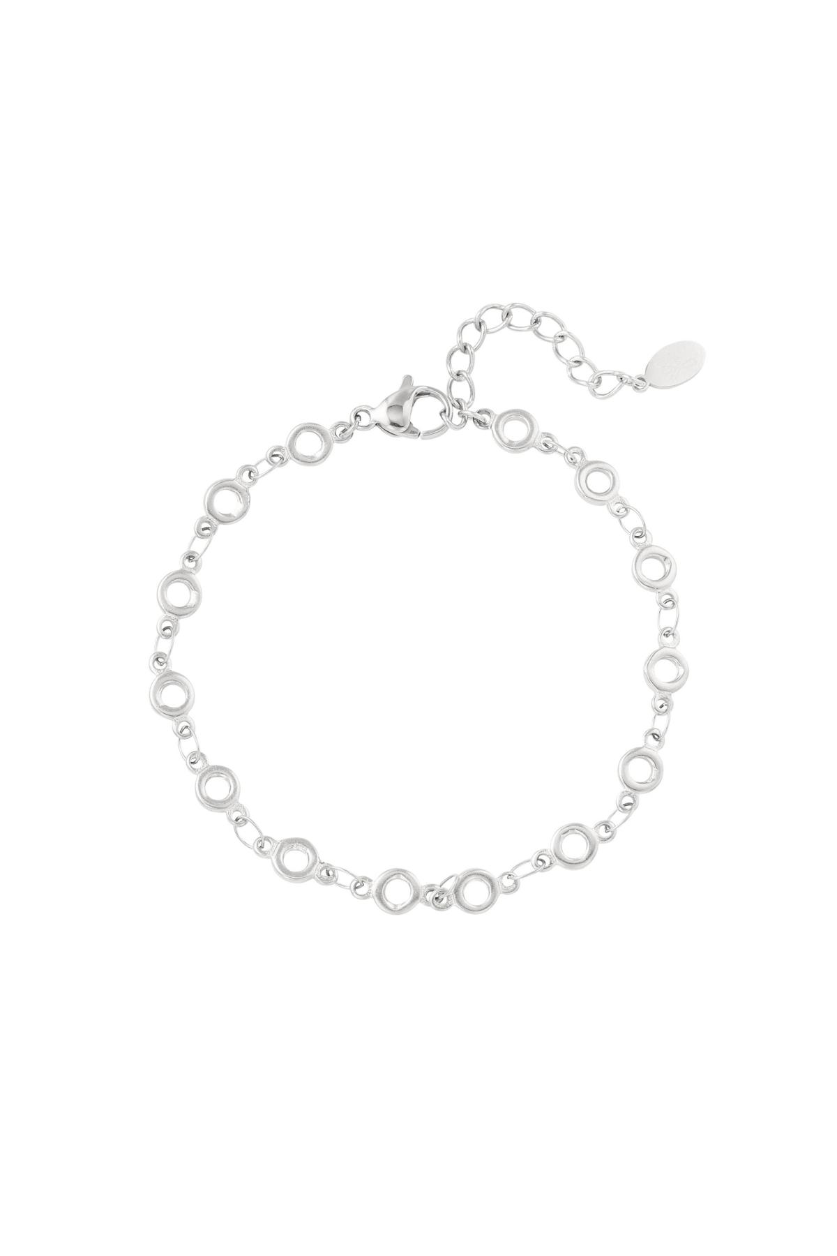 Bracciale a maglie cerchi Silver Stainless Steel 