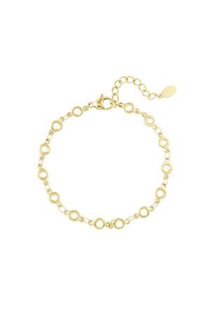 Bracciale a maglie cerchi Gold Stainless Steel h5 