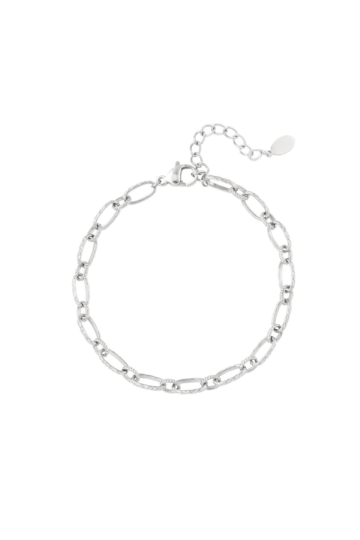 Bracciale a maglie sottile Silver Stainless Steel h5 