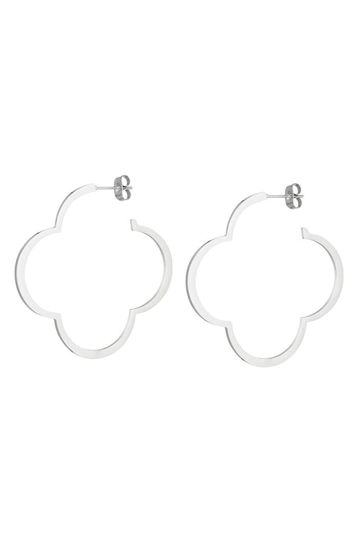 Clover earrings Silver Stainless Steel 