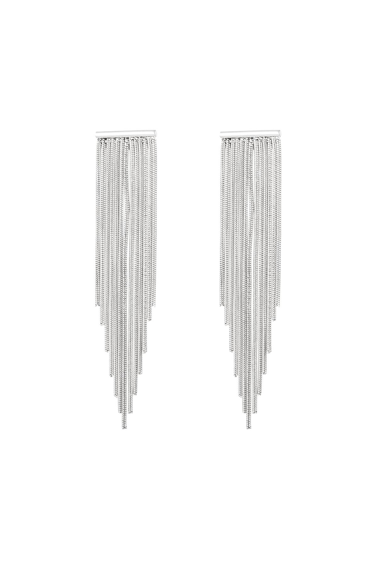 Statement earrings point Silver Stainless Steel h5 