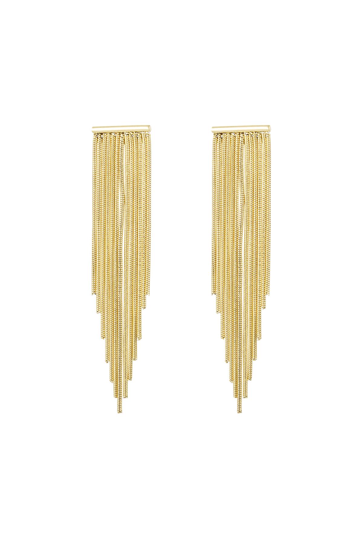 Statement earrings point Gold Stainless Steel h5 