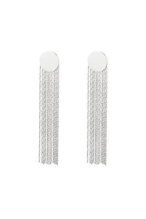 Statement earrings round Silver Stainless Steel h5 