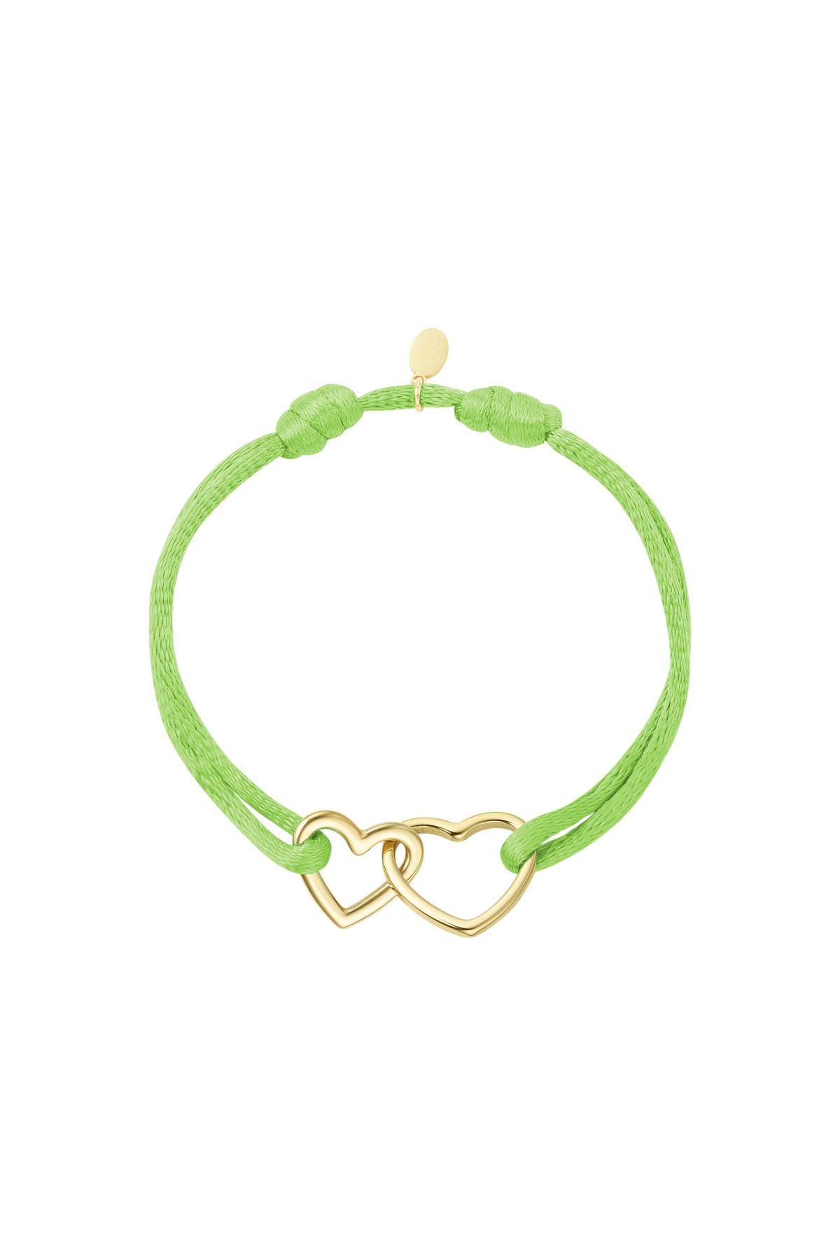 Stoffen armband hartjes