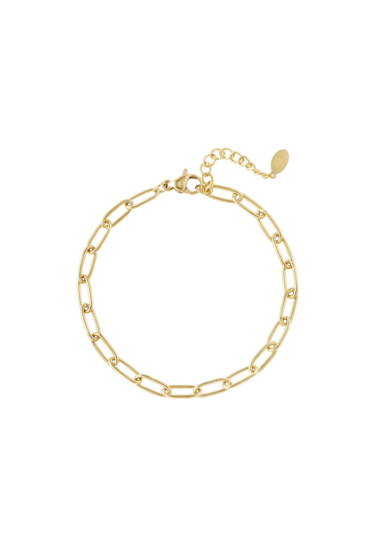 Link bracelet basic Gold Color Stainless Steel 2