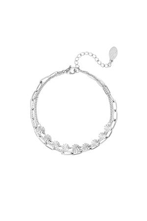 Bracelet 3 layers Silver Stainless Steel h5 