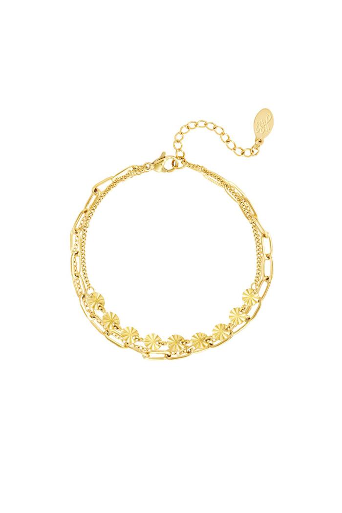 Bracciale 3 strati Gold Stainless Steel 