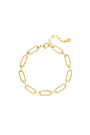 Bracciale a maglie basic Gold Stainless Steel h5 