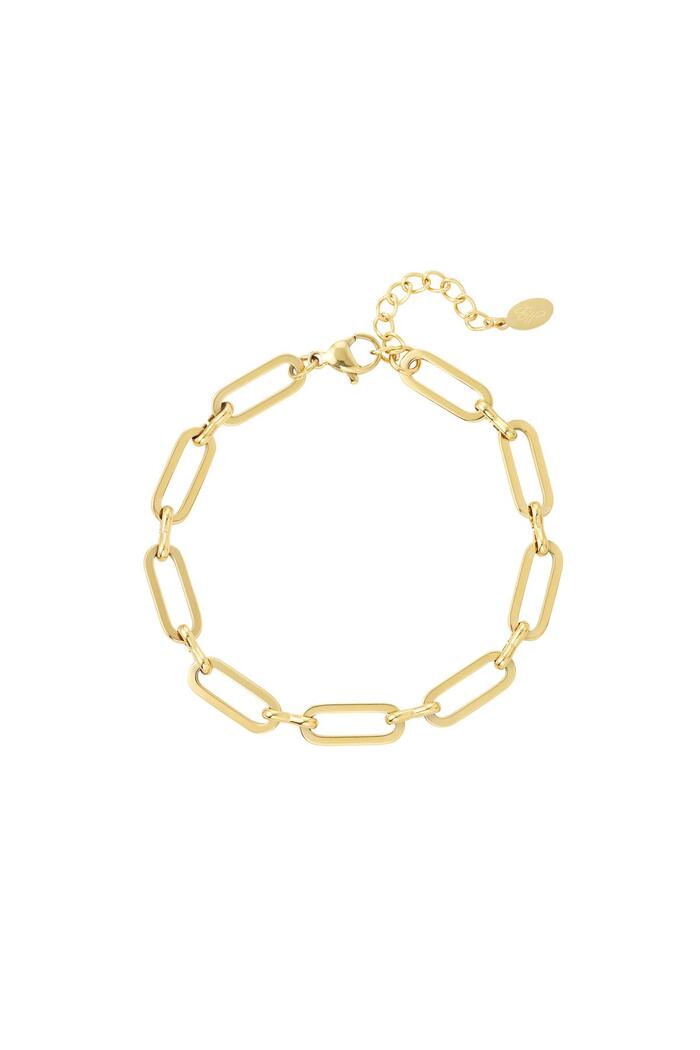 Link bracelet basic Gold Stainless Steel 