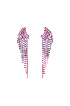 Rhinestone earrings statement - Holiday Essentials Purple Copper h5 
