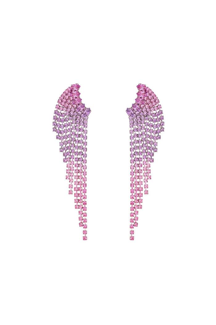Rhinestone earrings statement - Holiday Essentials Purple Copper 