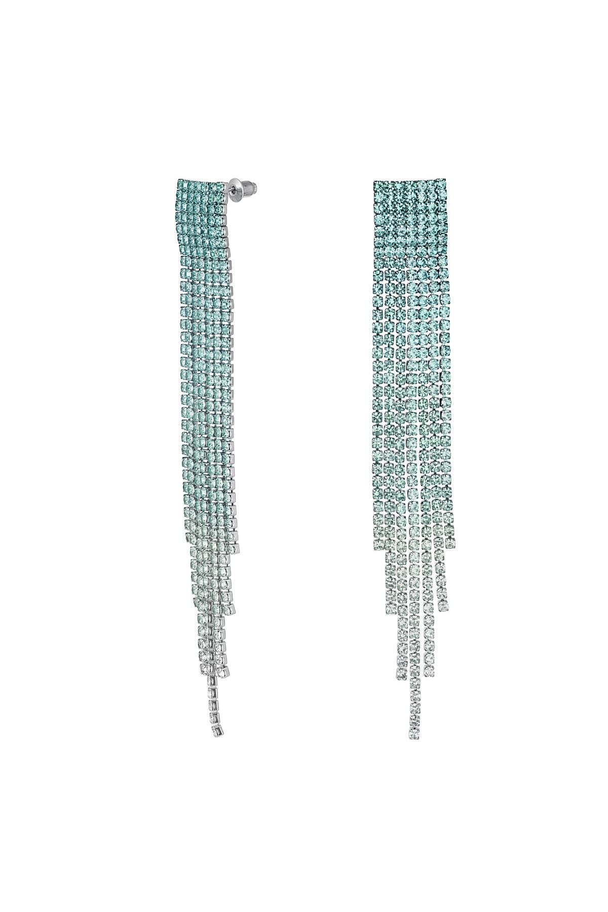 Strass-Ohrringe mit quadratischem Oberteil - Holiday Essentials Blau & Silber Kupfer