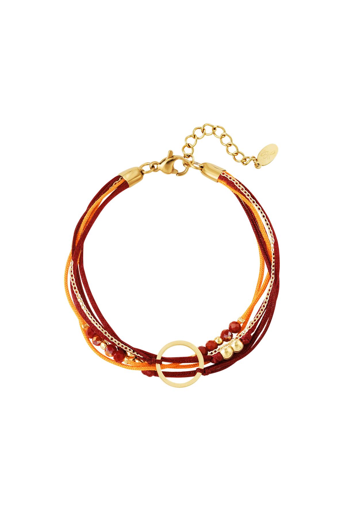 Armband Seil mit rundem Anhänger Gold Rope