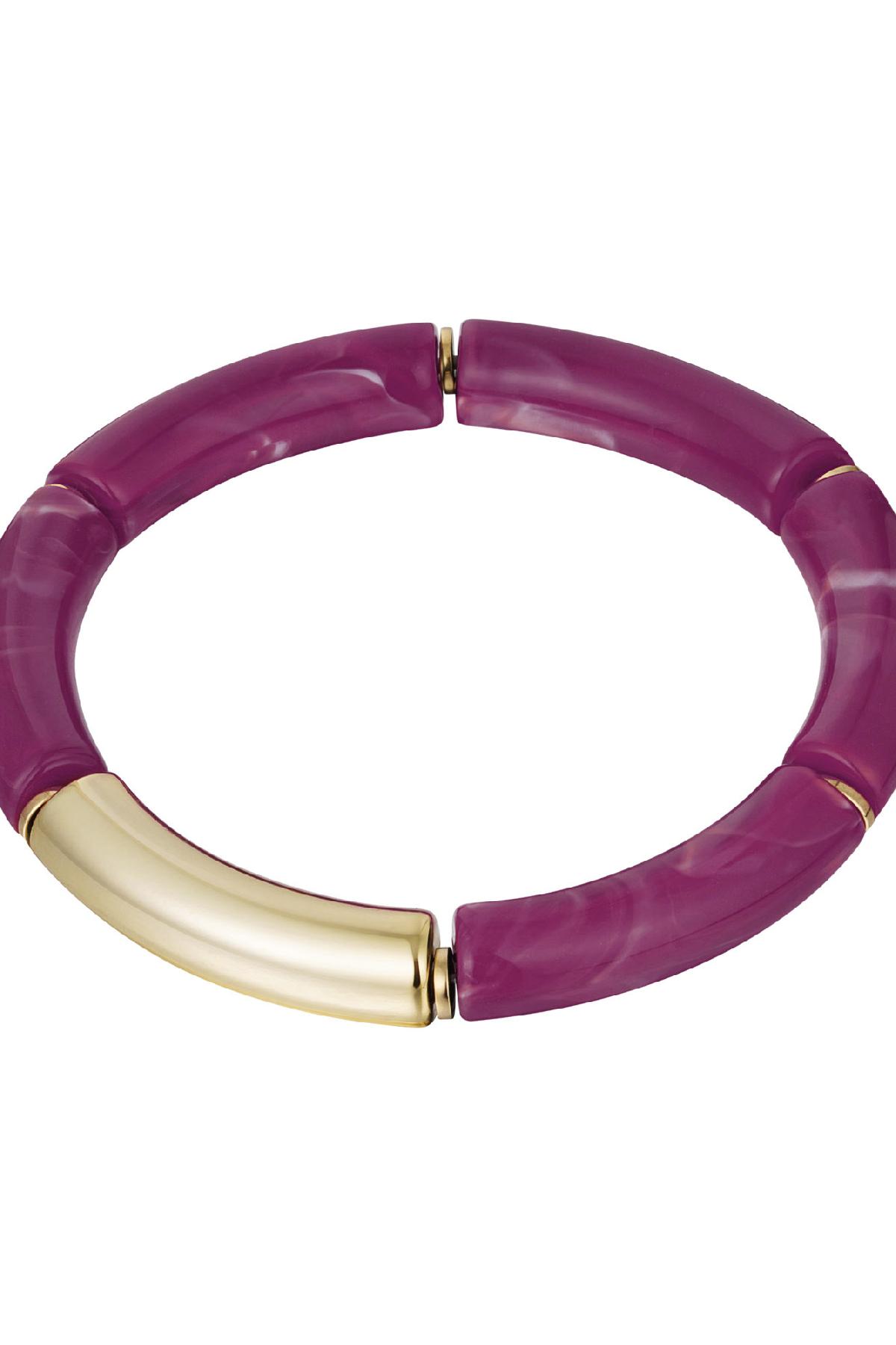 Schlaucharmband mit Aufdruck Fuchsia Acryl