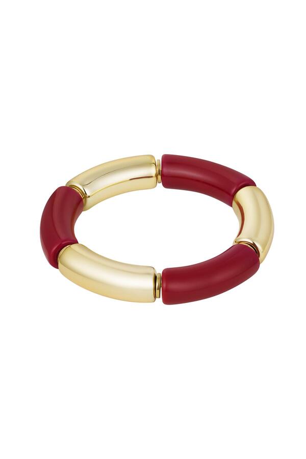 Tube bracelet large Red Acrylic