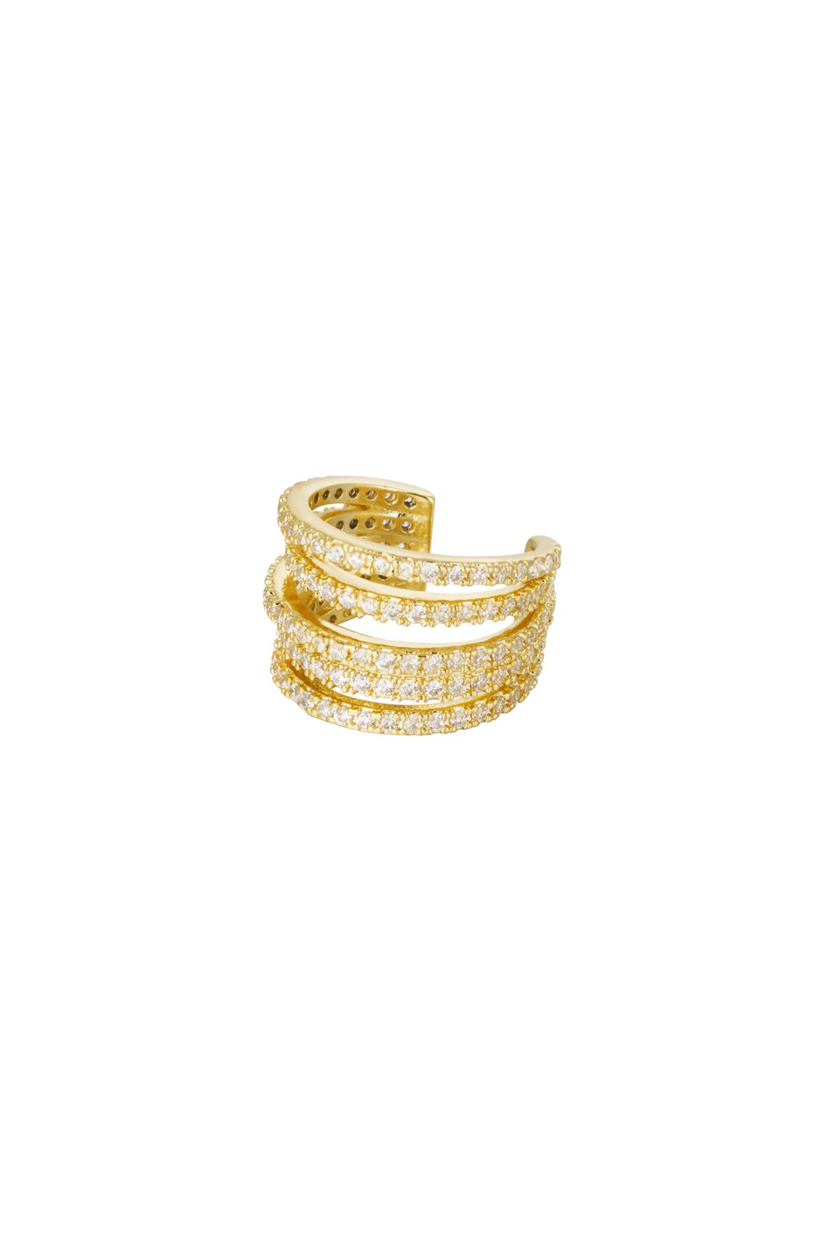 Ohrmanschette Strass Gold Kupfer