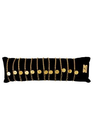 Set of bracelets zodiac signs Gold Stainless Steel h5 