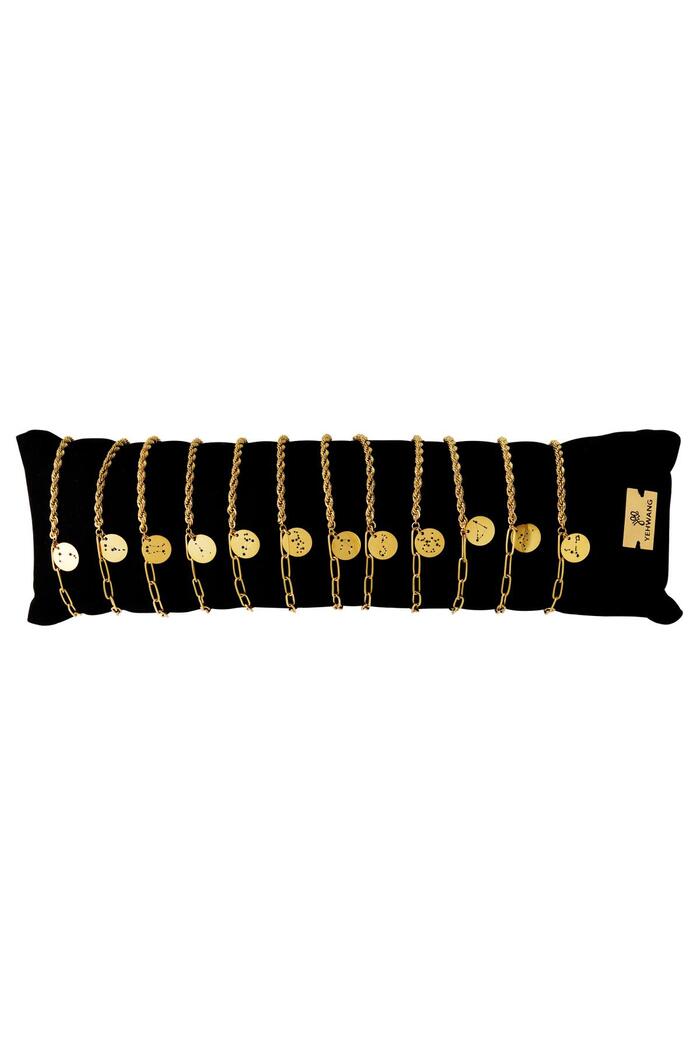 Set of bracelets zodiac signs Gold Stainless Steel 
