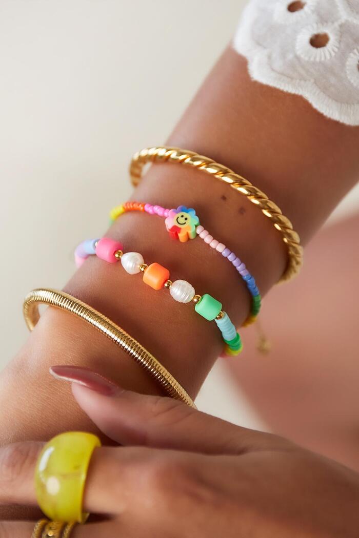 Pulsera perlas de colores - colección Rainbow Multicolor Acero inoxidable Imagen2