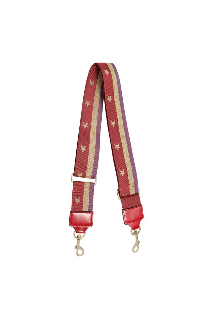 Bag strap Sparkling Star Red Polyester S 