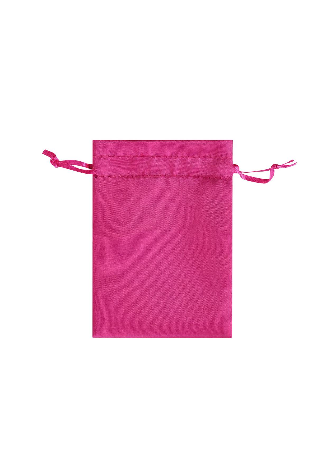 Küçük saten takı çantaları - fuşya Fuchsia Polyester 