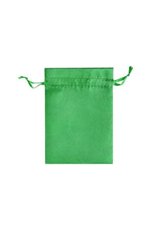 Jewelery bags satin small - green Polyester h5 