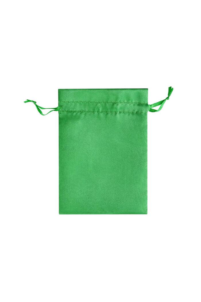 Jewelery bags satin small - green Polyester 