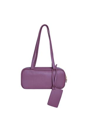 Çanta Kare Purple PU h5 