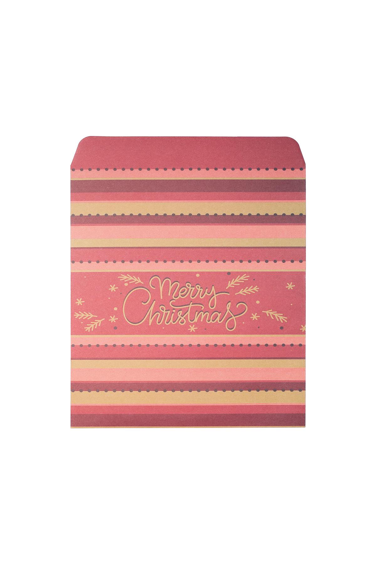 Gift Bag Merry Christmas Red Rouge Paper